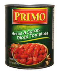Primo Tomatoes Herbs & Spice Diced Tomatoes 